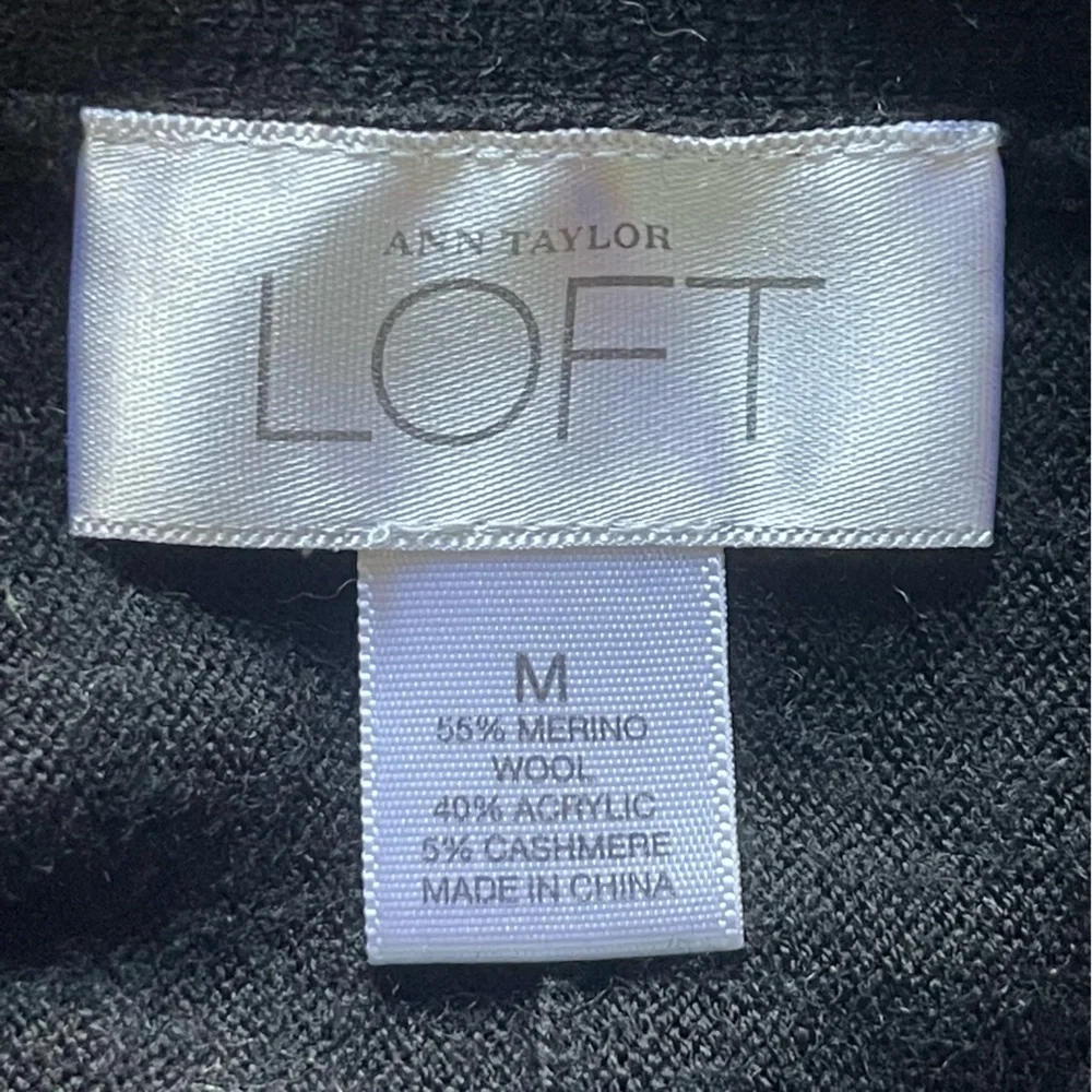 LOFT Black Open Front Cardigan - Picture 6 of 6